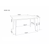 Jídelní stůl RION 130x70 cm bílý mramor minimalistický styl
