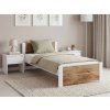 Postel IKAROS DOUBLE 80 x 200 cm, bílá/dub artisan