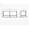 Designový TV stolek SOLE 120 cm bílý s otevřeným úložným prostorem