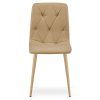 Béžová čalouněná židle LIBRA s dřevěnou konstrukcí