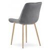 Šedá designová židle BERA sametová do moderního bytu