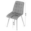 Černá sametová židle SPLIT do industriální jídelny s moderním designem