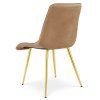 Luxusní sametová židle SPLIT VELVET hnědá se zlatými nohami