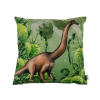 Dekorační polštářek BRACHIOSAURUS 40x40 cm zelený s motivem dinosaura