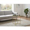 Designový stolek ELLA Ø 30 cm zlatý s kulatou deskou