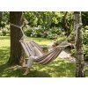 Pohodlná houpací síť ZENVIO COMFORT 200x80 cm hnědá pro relaxaci