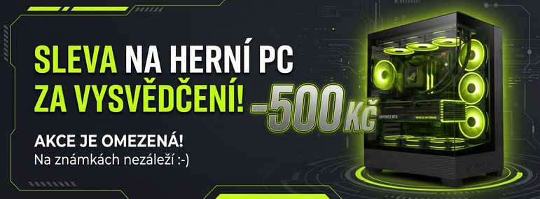 Sleva na herní PC za vysvědčení