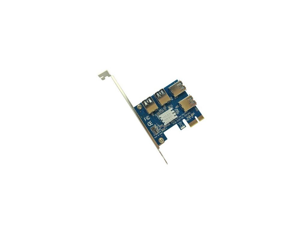 splitter z PCI-e x1 (Male) na 4 x USB riser support