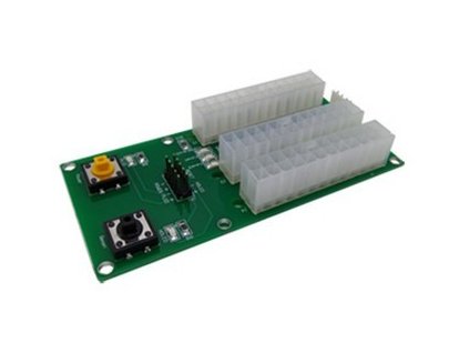 Duální starter zdrojů pro 3 x 24pin ATX s tlačítkem reset/start