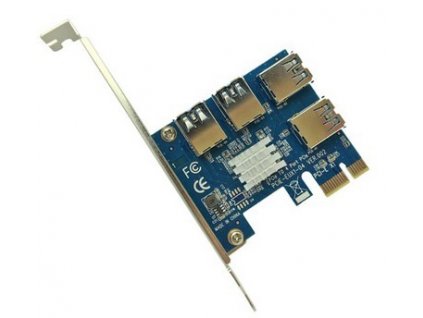 splitter z PCI-e x1 (Male) na 4 x USB riser support