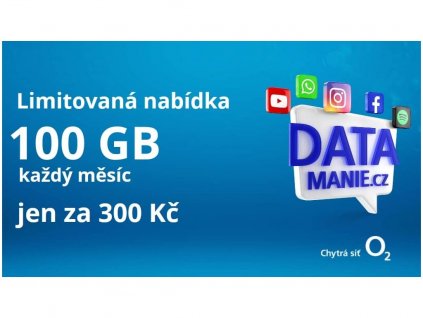 Datová SIM O2 Datamanie 100 GB