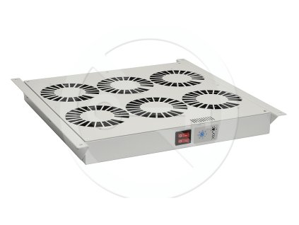 Ventilační jednotka 6 vent.,termostat, do stropu i dna VJ-R6, šedá
