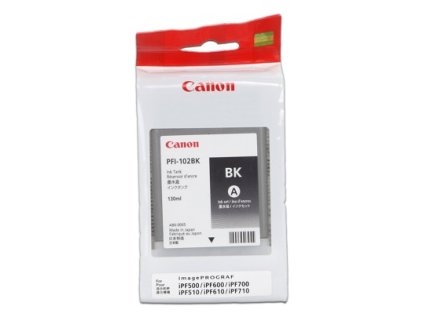 CANON INK PFI-102 BLACK iPF-500, 600, 700