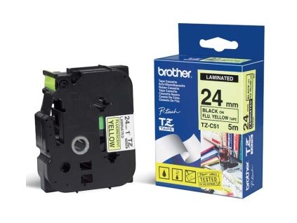 TZE-C51, signální žlutá/černá, 24mm