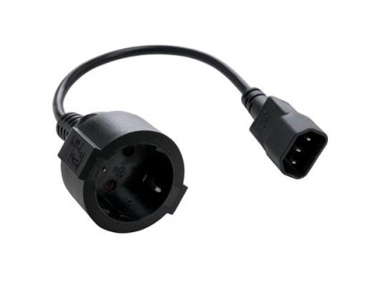 kabel c tech sitovy adapter c14 m schuko f 15 cm i s