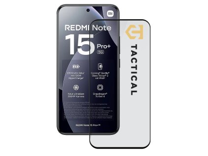 Tactical Glass Shield 5D sklo pro Xiaomi Redmi Note 15 Pro+ 4G/5G Black
