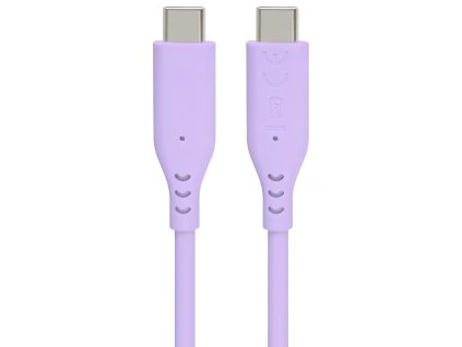 PremiumCord silikonový USB-C 60W, fialový, 1.5m