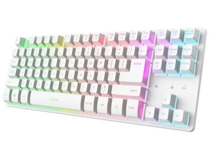 Trust GXT831 Thado TKL/Bezdrátové USB/US/Bílá
