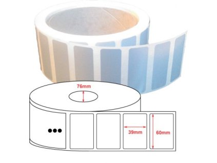 etiquette polyester 60x39mm argente brillant s