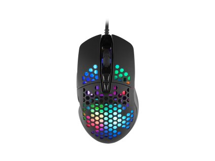 C-TECH Scarab/Herní/Optická/Pro praváky/7 200 DPI/Drátová USB/Černá