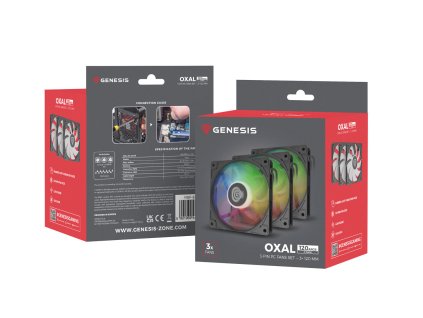 package Oxal 120 ARGB 3 pack black s