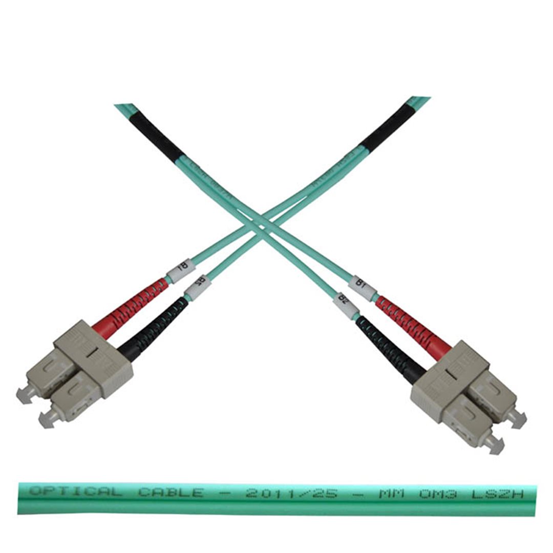 Optický patch kabel duplex SC-SC 50/125 MM 60m OM3