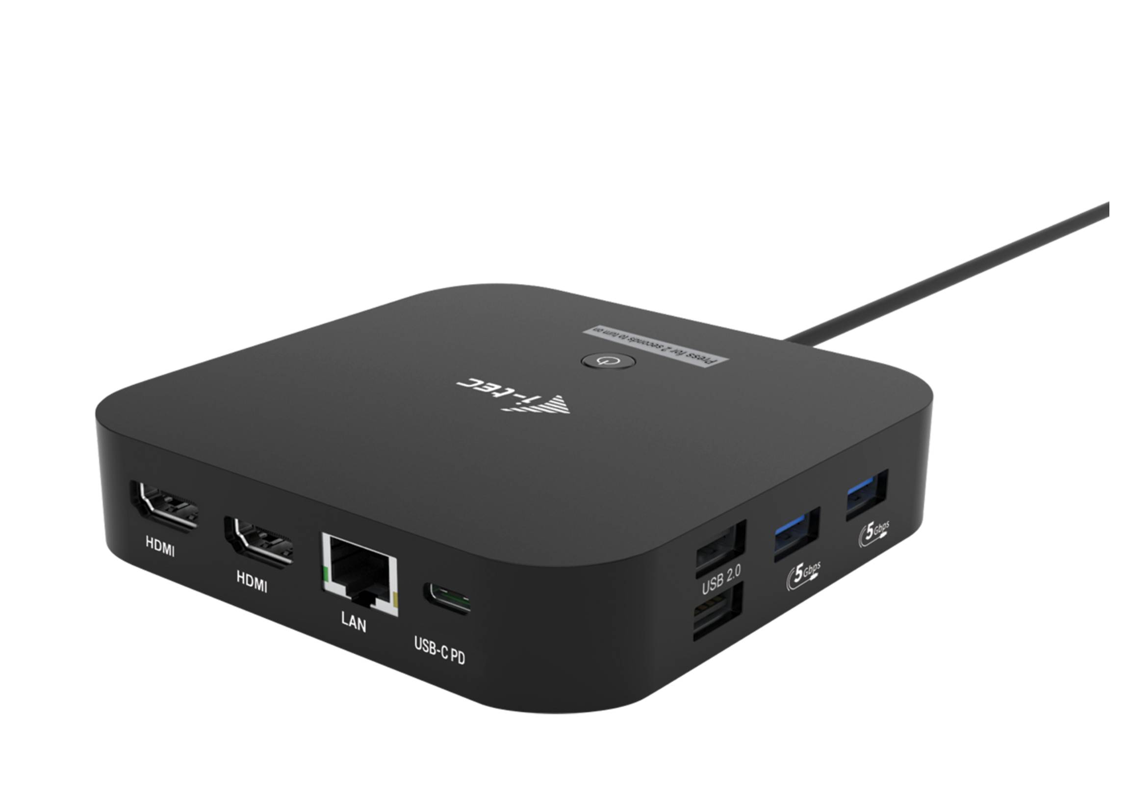 i-tec USB-C Dual HDMI Docking Station, Power Delivery 100W