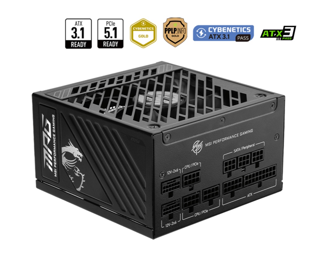 MSI zdroj MPG A1000GS PCIE5 1000W 80PLUS GOLD m