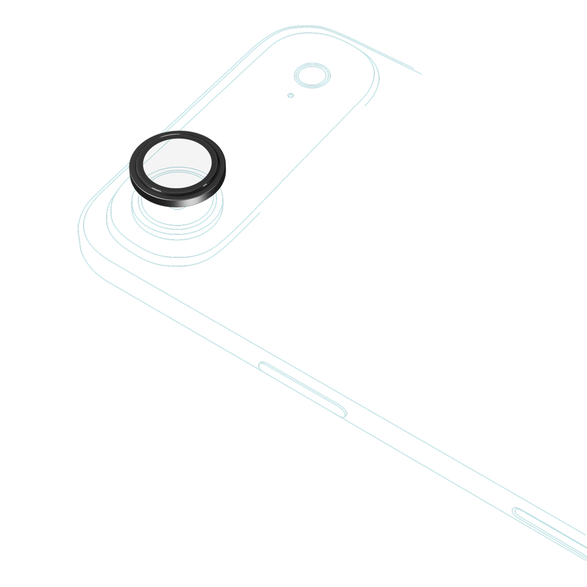 Epico Alu Lens Protectors iPhone Air - černá
