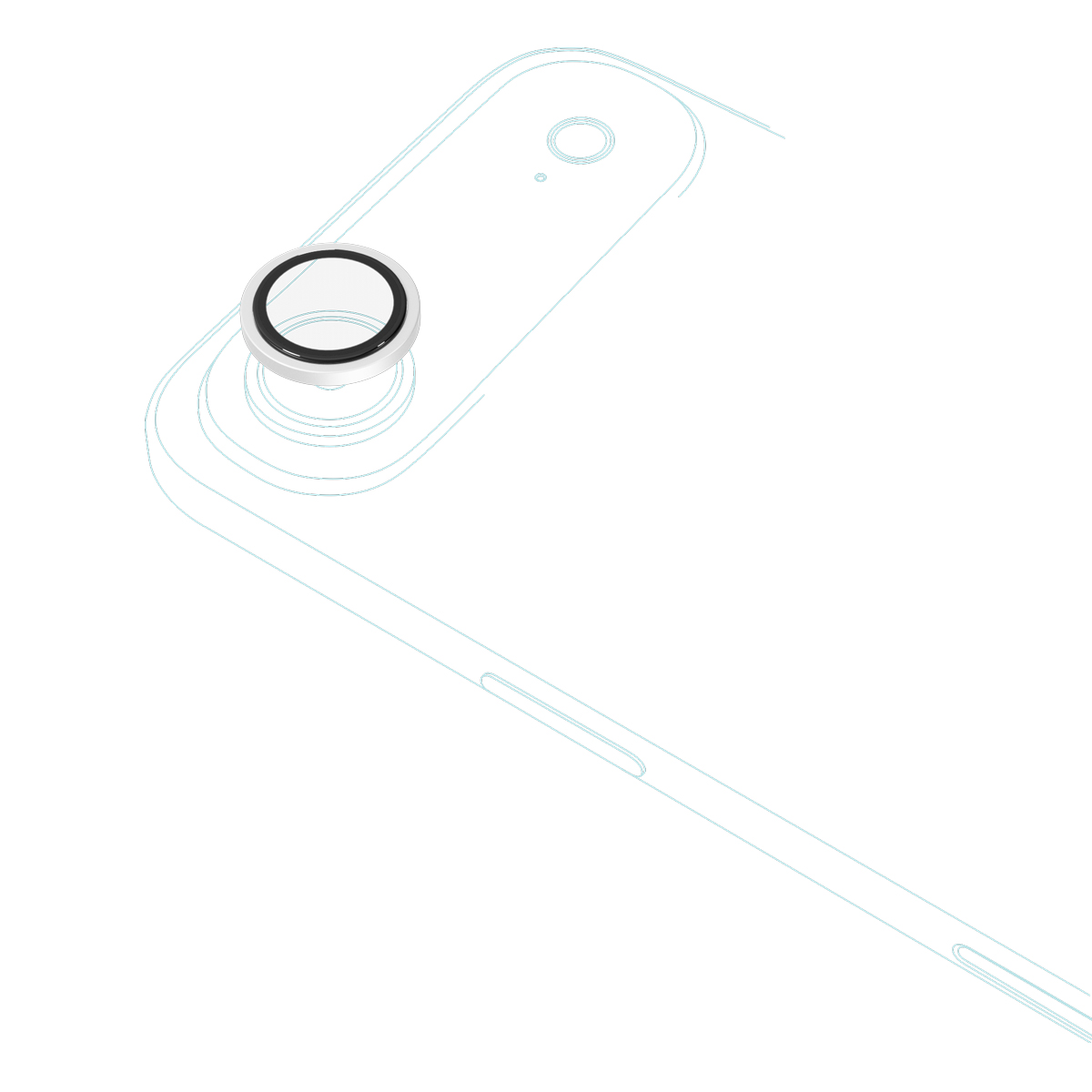Epico Alu Lens Protectors iPhone Air - stříbrná
