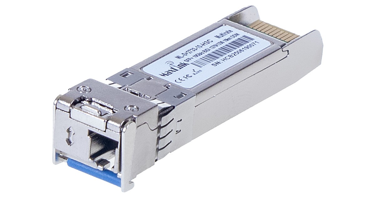 MaxLink 10G SFP+ optický HP modul, WDM(BiDi), SM, Tx 1270/Rx1330nm, 10km, 1x LC konektor, DDM, H3C