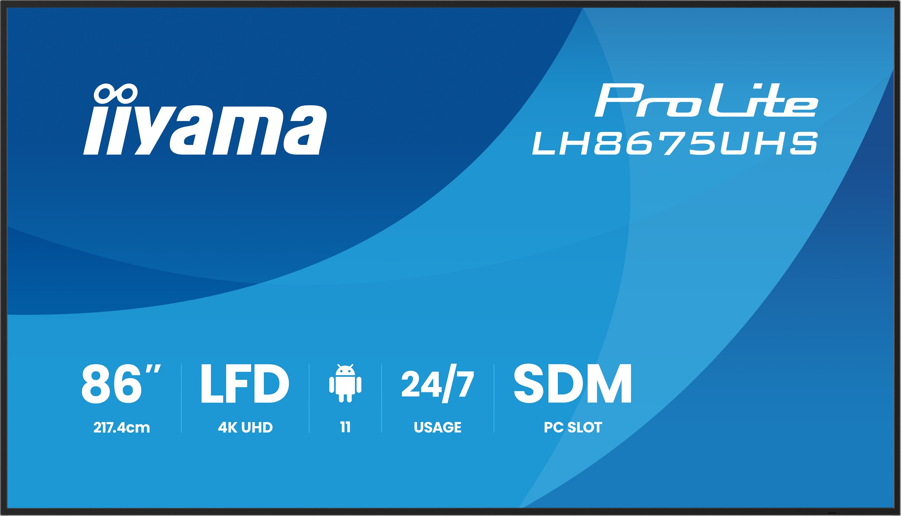 86" iiyama LH8675UHS-B2AG:IPS,4K,24/7,Android 11