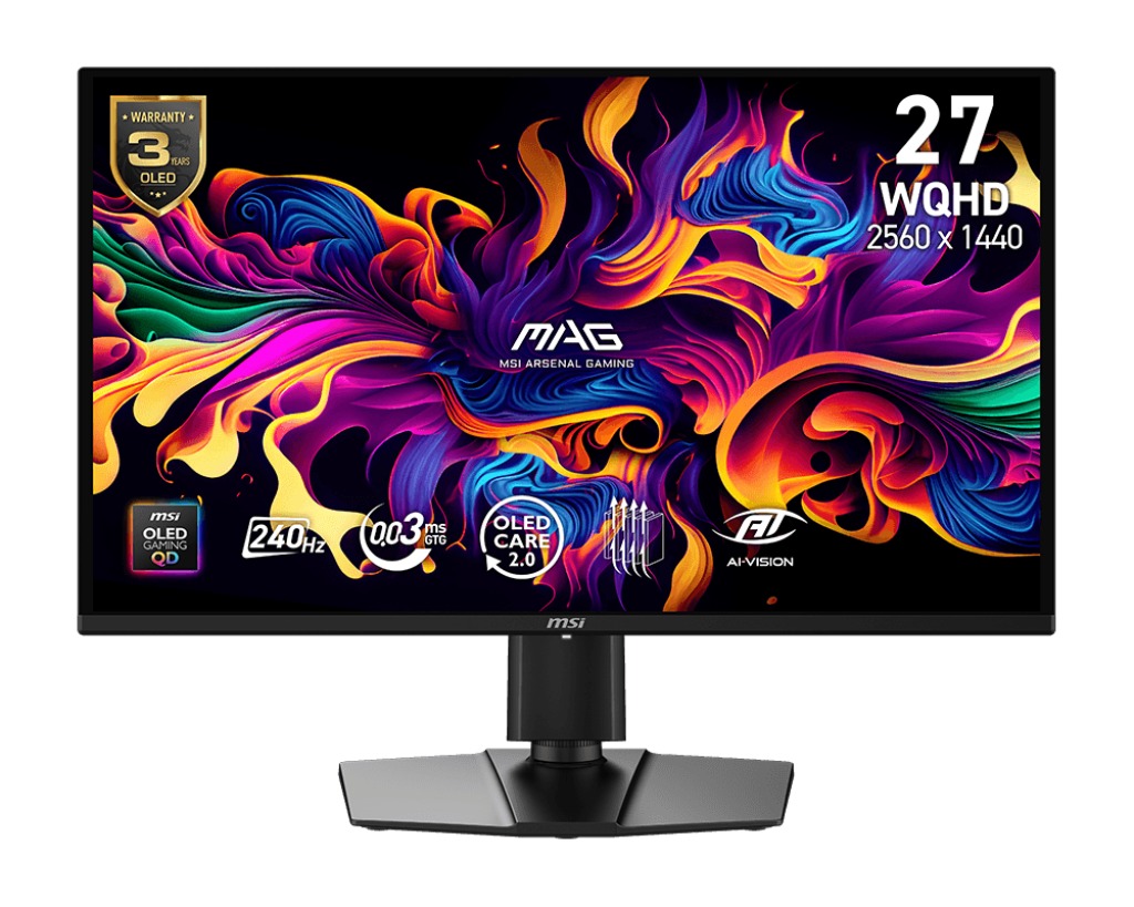 MSI MAG/274QP QD-OLED X24/26,5"/QD-OLED/QHD/240Hz/0,03ms/Černá/3R
