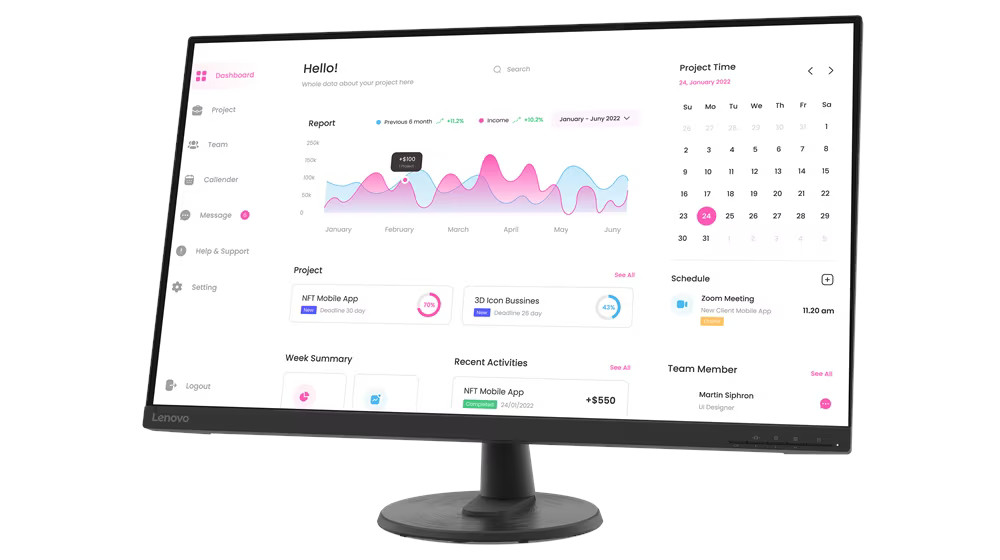 Lenovo D32-40/31,5"VA/1920x1080/3000:1/60Hz/4ms