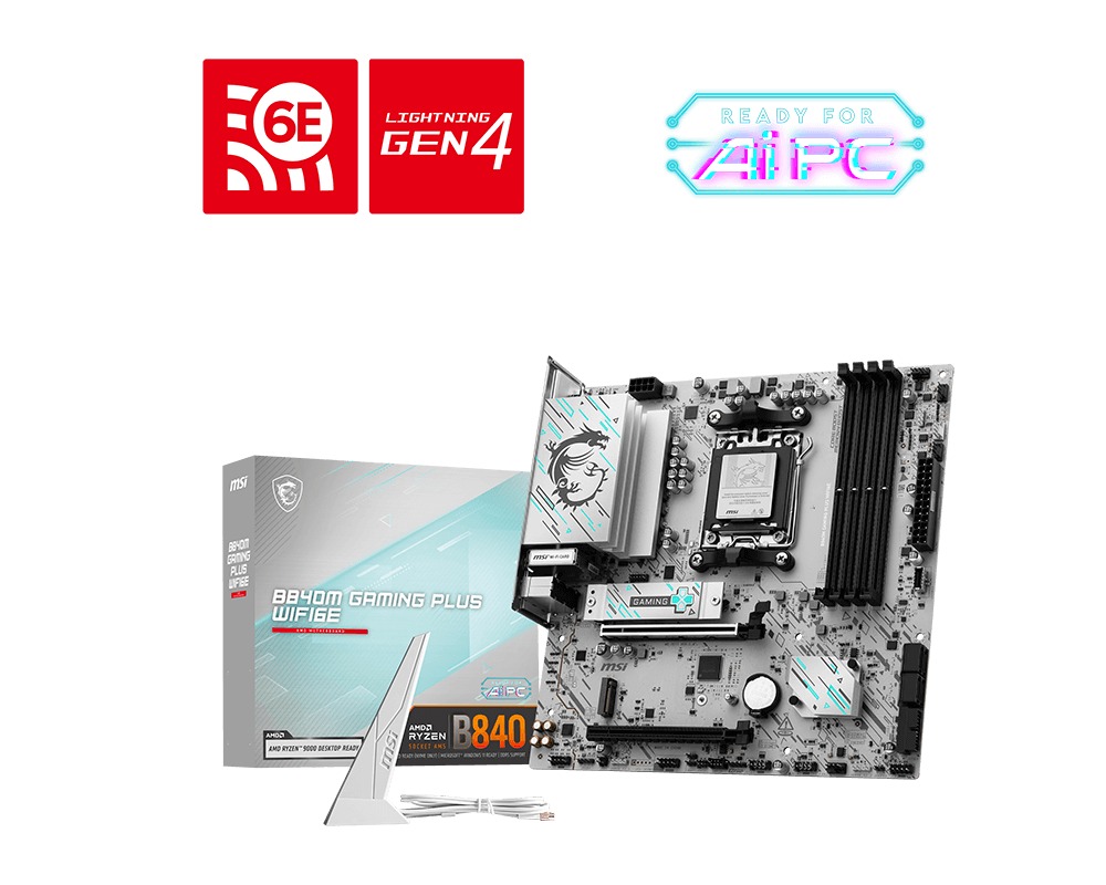 MSI B840M GAMING PLUS WIFI6E/AM5/mATX
