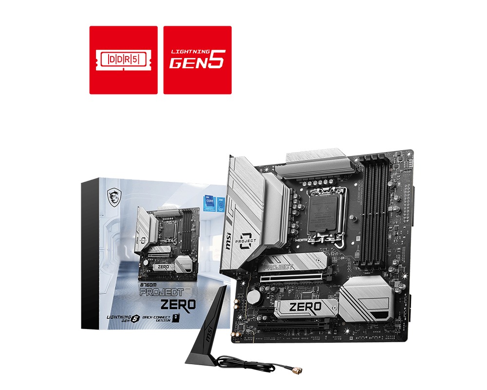 MSI B760M PROJECT ZERO/LGA 1700/mATX