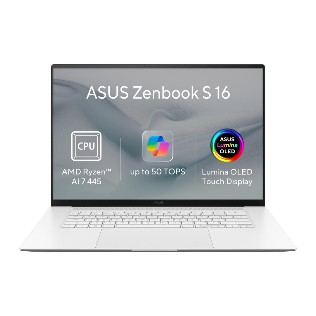 ASUS Zenbook S16 OLED/UM5606GA-OLED532W/AI7-445/16"/2880x1800/T/16GB/1TB/AMD int/W11H/White/2R