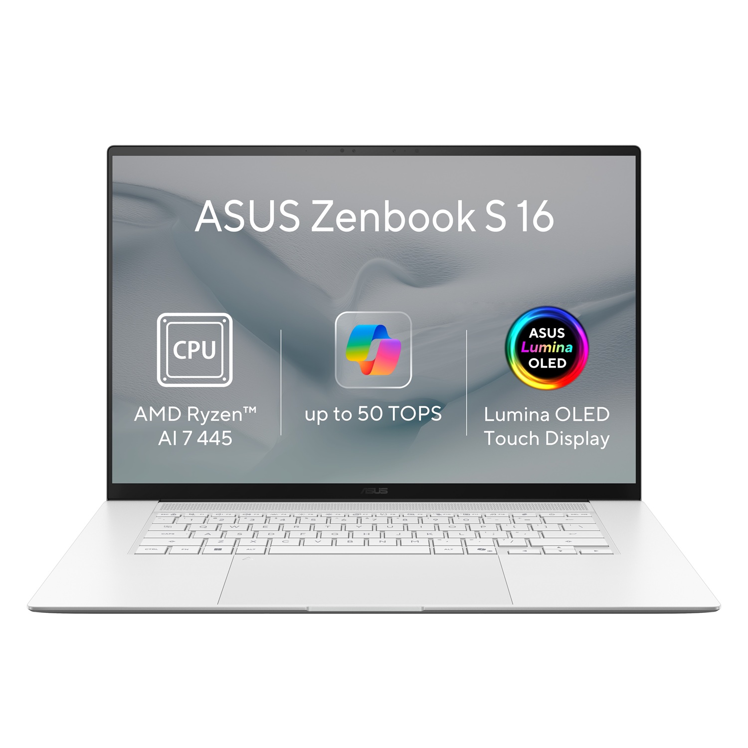 ASUS Zenbook S16 OLED/UM5606GA-OLED591XZ/AI7-445/16"/2880x1800/T/32GB/512GB/AMD int/W11P/White/2R
