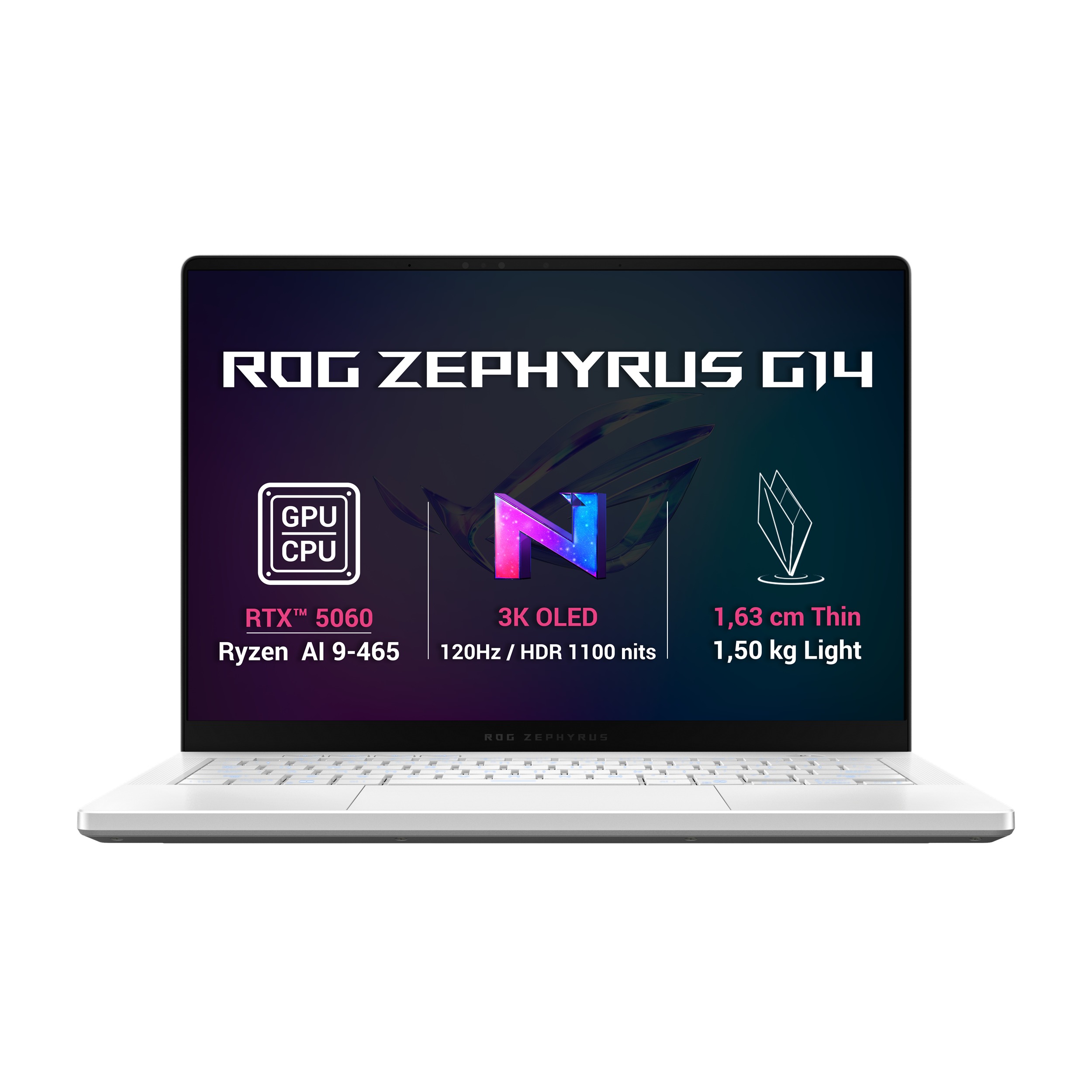 ASUS ROG Zephyrus G14/GA403GM-SY101Z/AI9-465/14"/2880x1800/32GB/1TB/RTX 5060/bez OS/White/2R