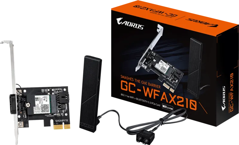 GIGABYTE PCI-E Wifi+BT 2400MBps 6E AX210 EZ-Plug