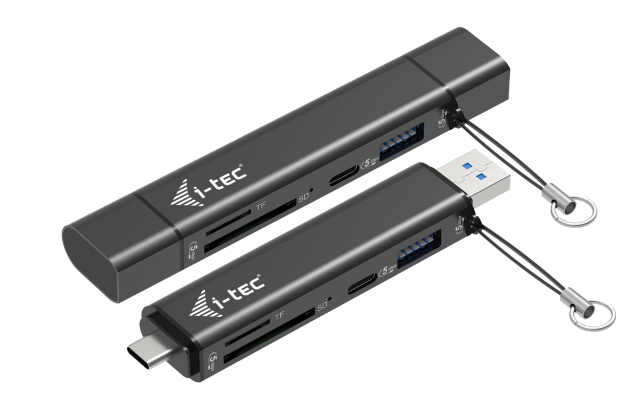 i-tec USB-C/USB-A Dongle SD/microSD card reader + 2x USB port (1x USB-A, 1x USB-C)