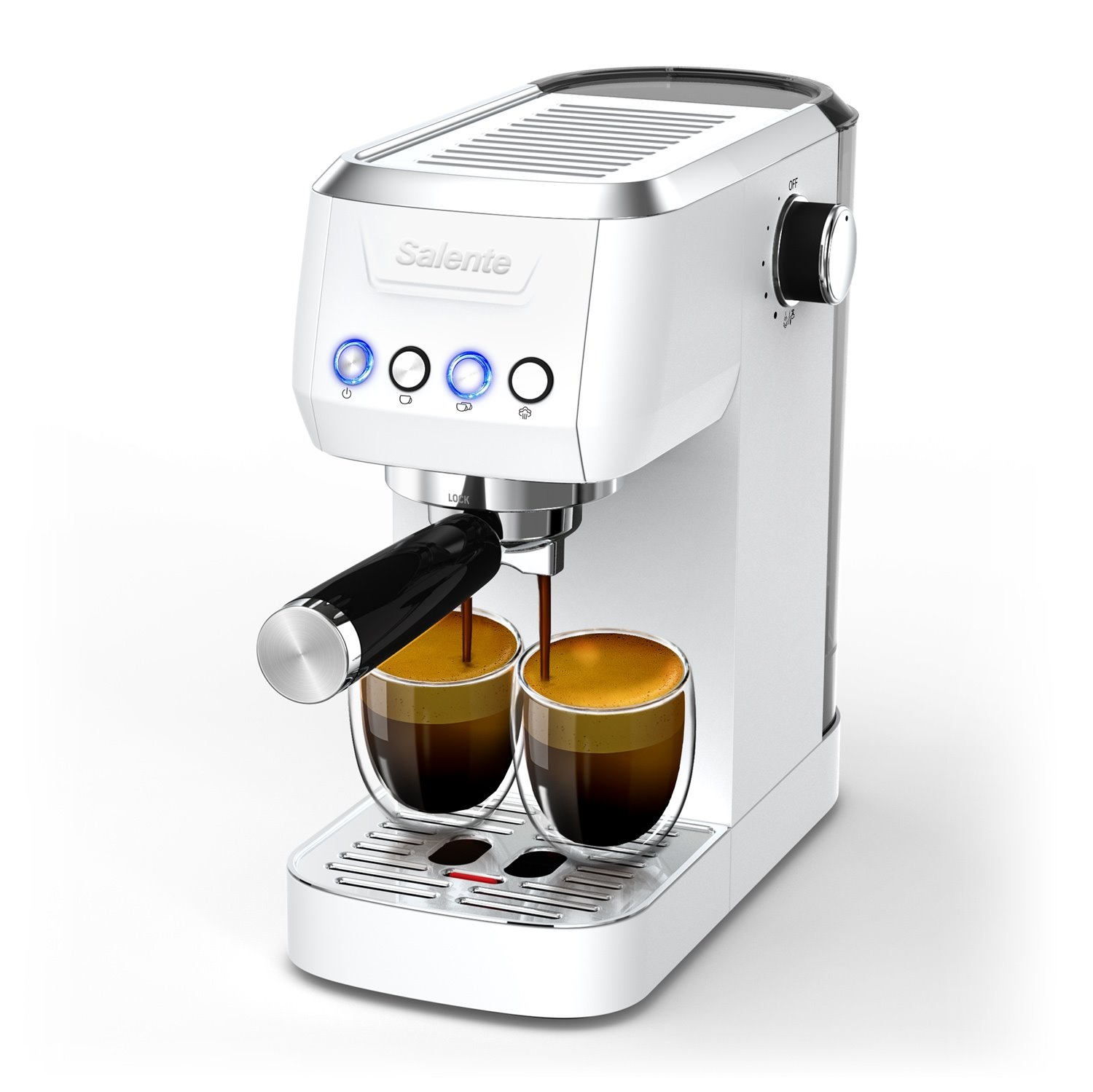 Salente Coffio, pákový kávovar, bílý