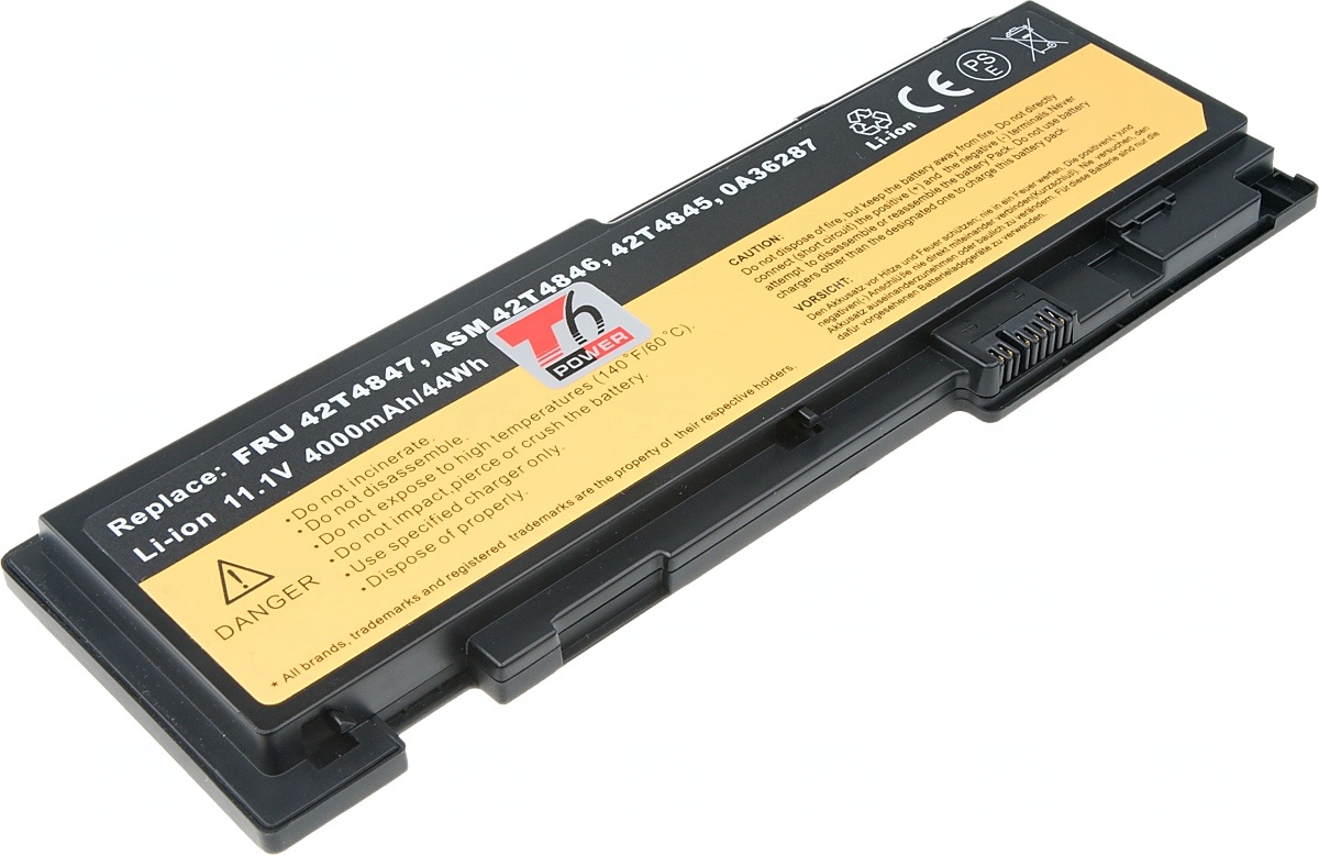 Baterie T6 Power Lenovo ThinkPad T420s, ThinkPad T430s, 4000mAh, 44Wh, 6cell