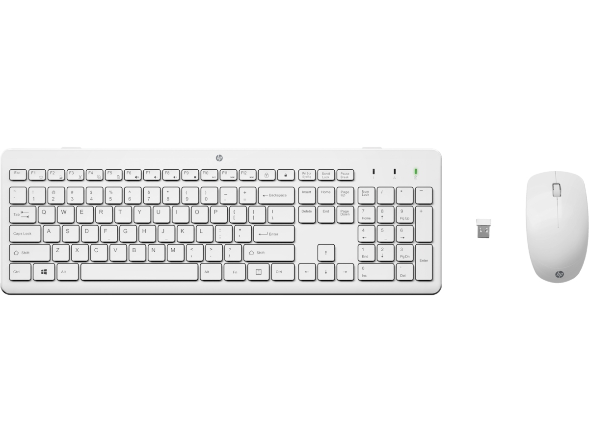 HP 230 klávesnice a myš/bezdrátová/white CZ/SK