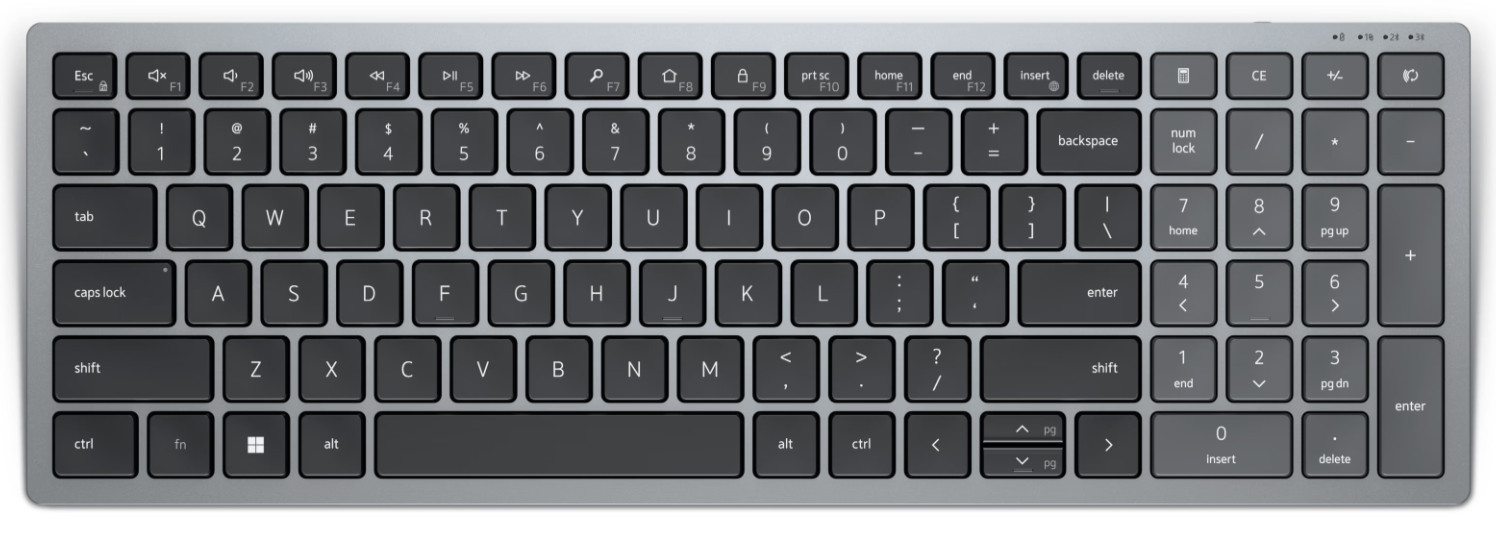 Dell KB740/Bezdrátová Bluetooth/HU layout/Šedá