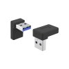 PremiumCord redukce USB-C - USB 3.0 Male, zahnutá2