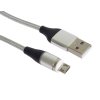 PremiumCord Magnetický micro USB a USB-C nabíjecí a datový kabel 1m, stříbrný