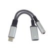 PremiumCord Redukce USB-C /3,5mm jack s DAC chipem + USB-C pro nabíjení 13cm