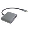 PremiumCord MST adaptér USB-C na HDMI + VGA, rozlišení 4K a FULL HD 1080p