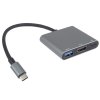 PremiumCord Adaptér USB-C na HDMI + USB3.0 + PD, rozlišení 4K a FULL HD 1080p